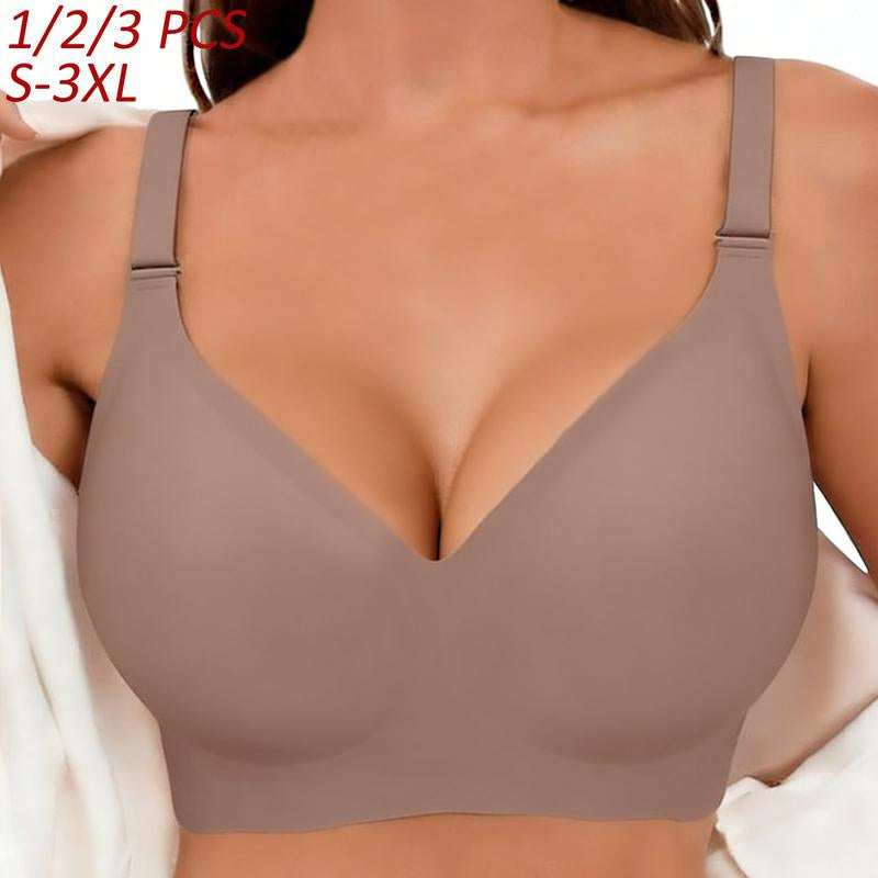 1/2/3 PCS Wireless Bras for Women Comfy Seamless Bra No Underwire Bras Full Coverage Bralettes Soft Comfortable Everyday Bra