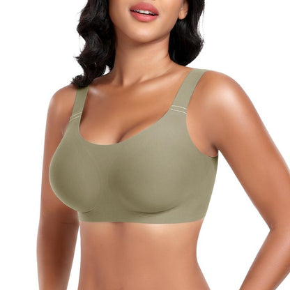 Werena Wireless Bras for Women Push up Seamless Bras Full Coverage Comfortable Everyday Bra with Medium Support Breathable Strip