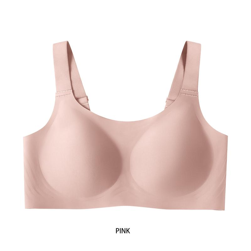 Werena Wireless Bras for Women Push up Seamless Bras Full Coverage Comfortable Everyday Bra with Medium Support Breathable Strip