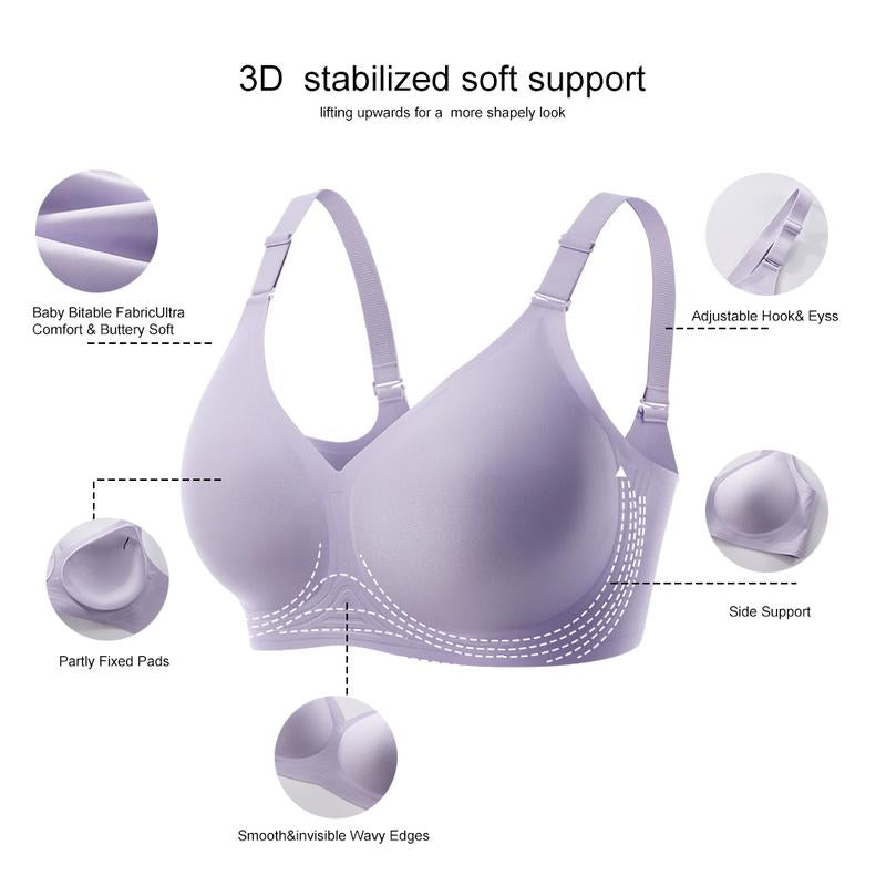 1/2/3 PCS Wireless Bras for Women Comfy Seamless Bra No Underwire Bras Full Coverage Bralettes Soft Comfortable Everyday Bra